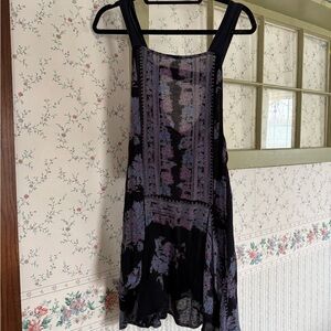 Free People Black and Purple Tunic